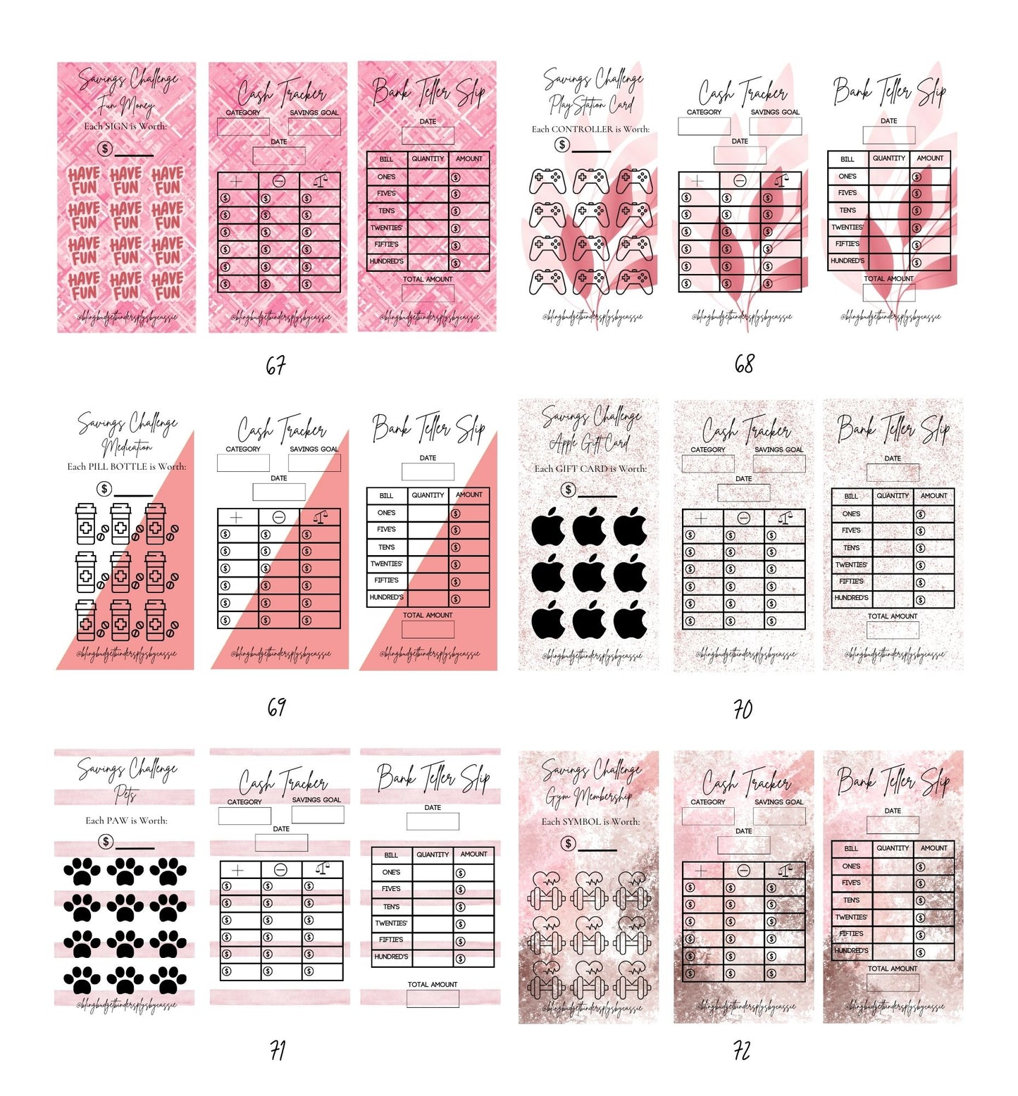 Budget Trackers - Pink Edition!