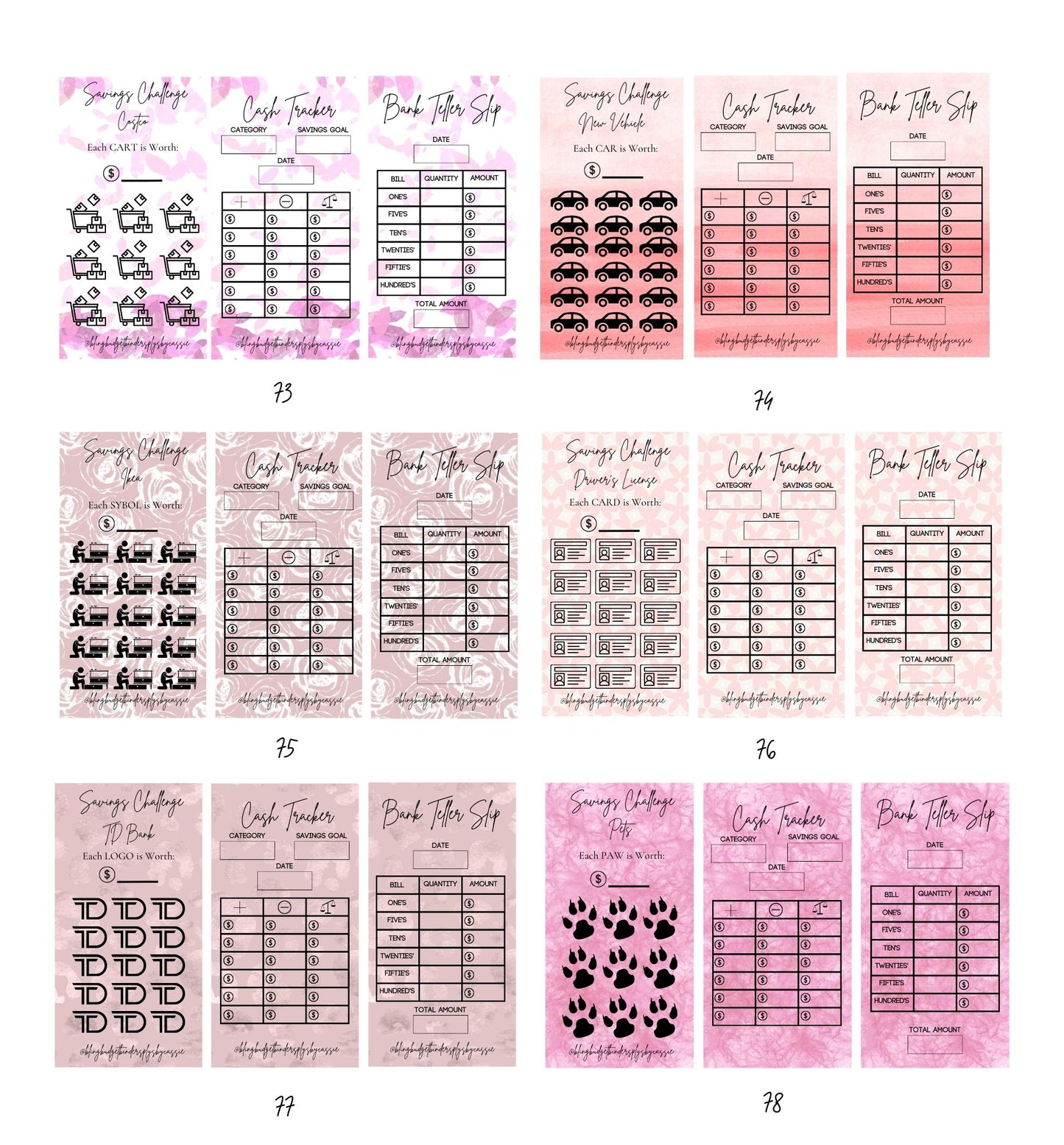 Budget Trackers - Pink Edition!