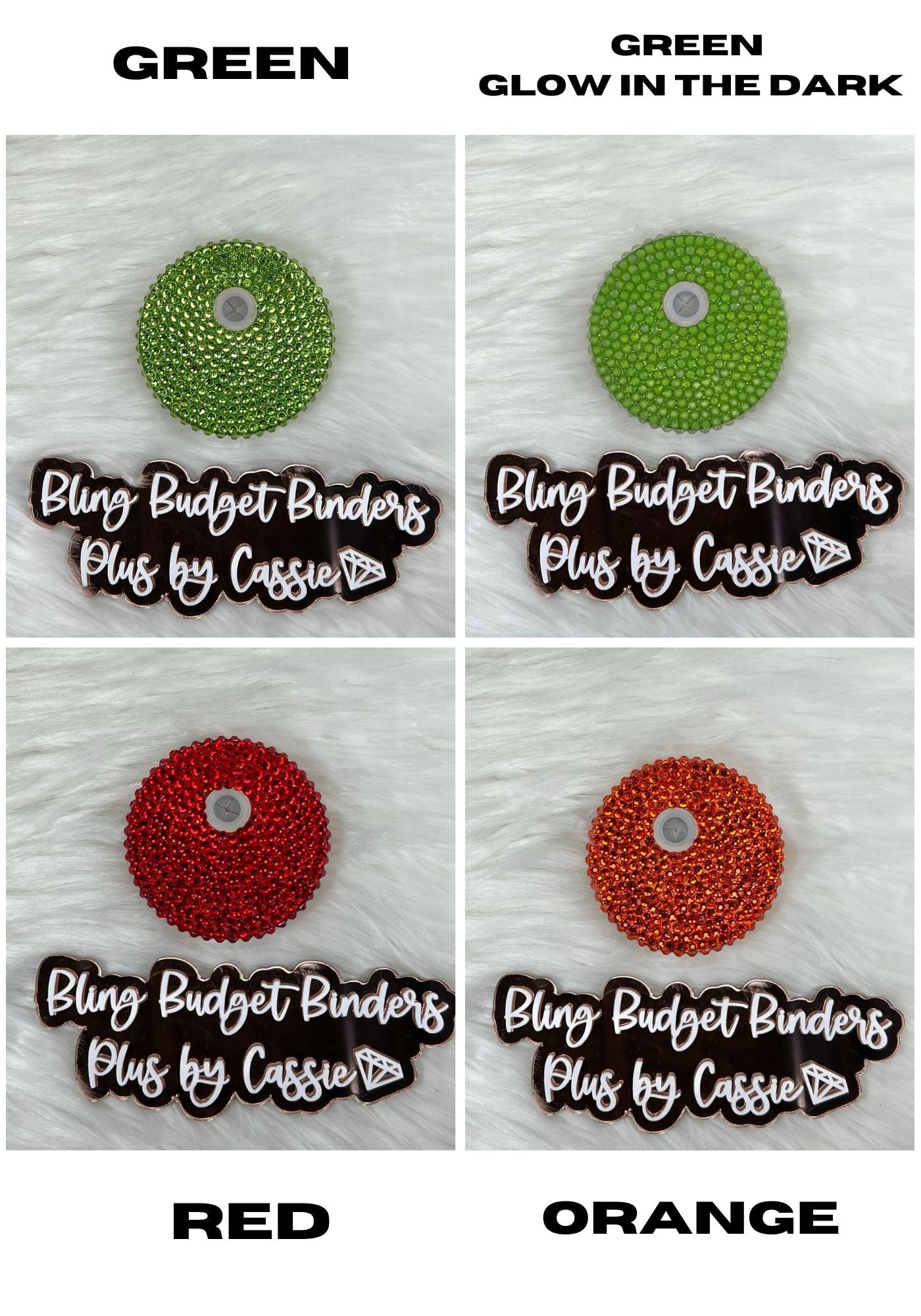 Rhinestone Bamboo Lids