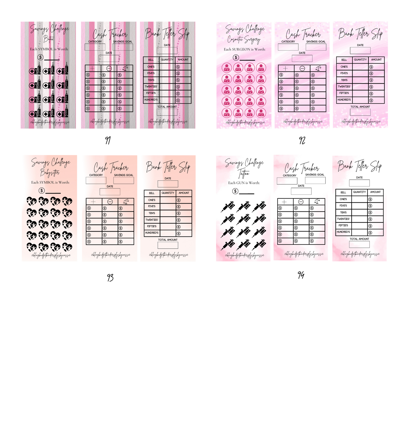 Budget Trackers - Pink Edition!