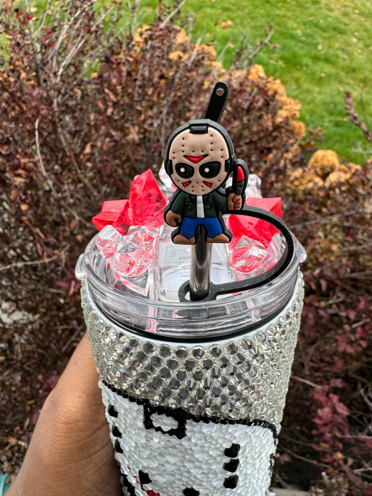 Camp 20 oz double wall rhinestone tumbler!