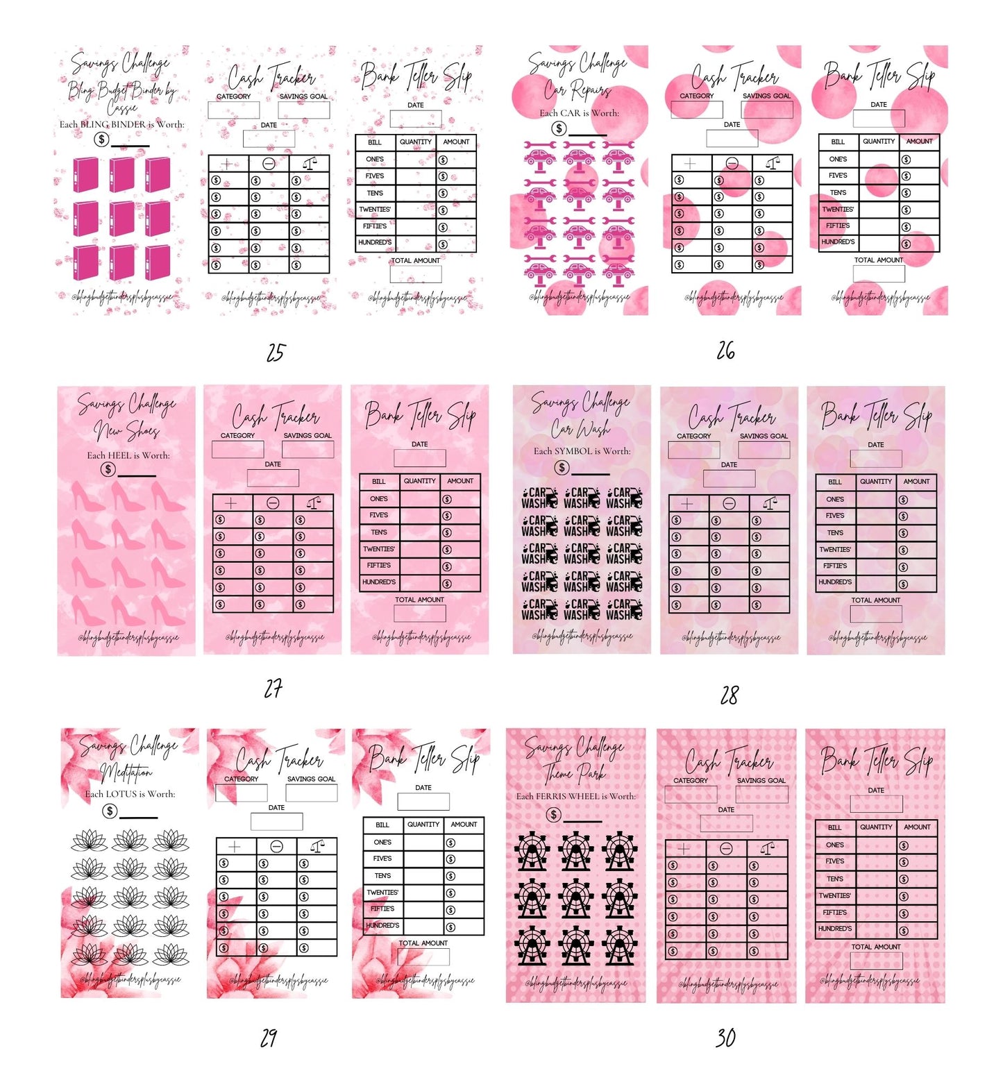 Budget Trackers - Pink Edition!