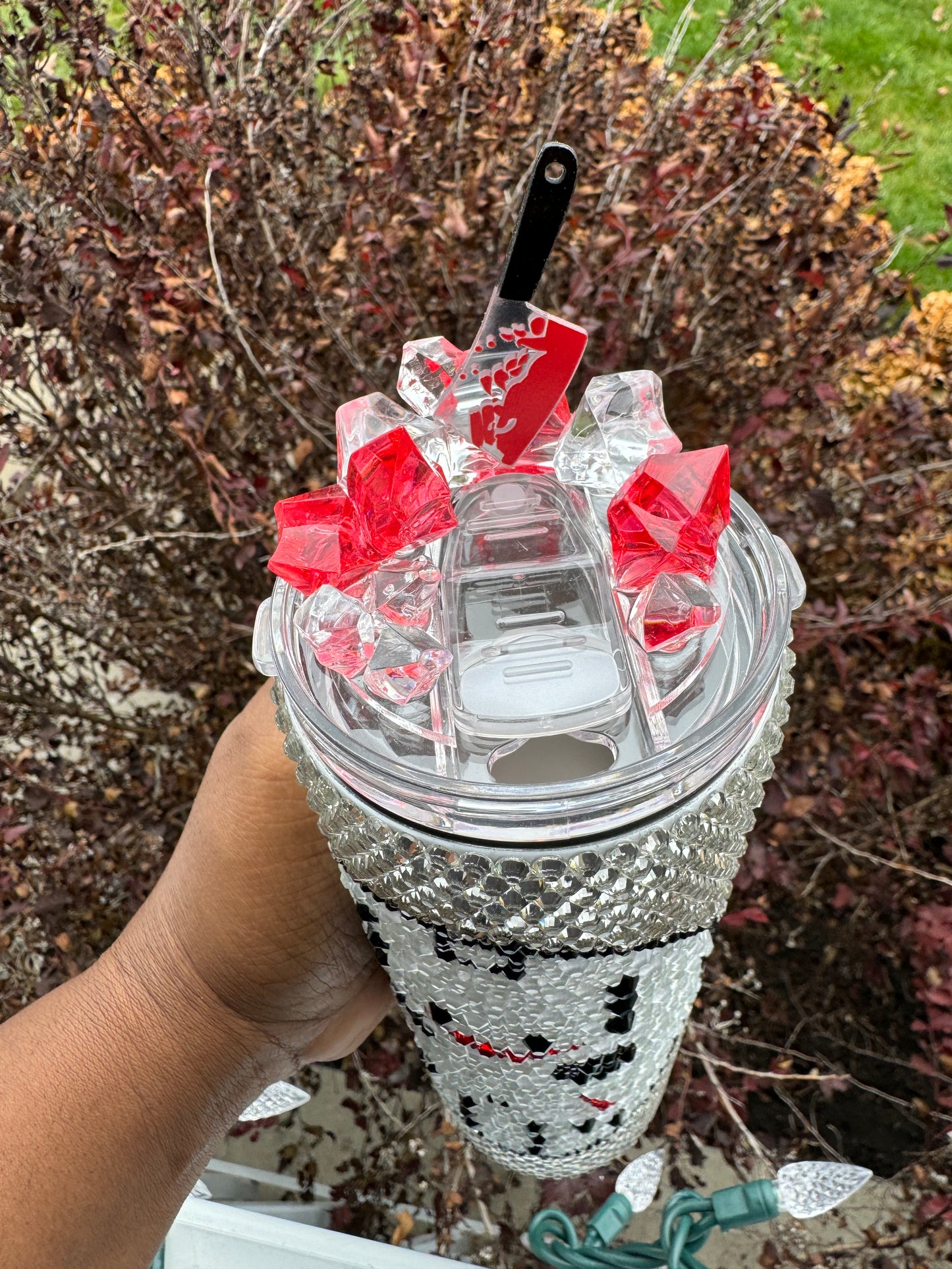 Camp 20 oz double wall rhinestone tumbler!