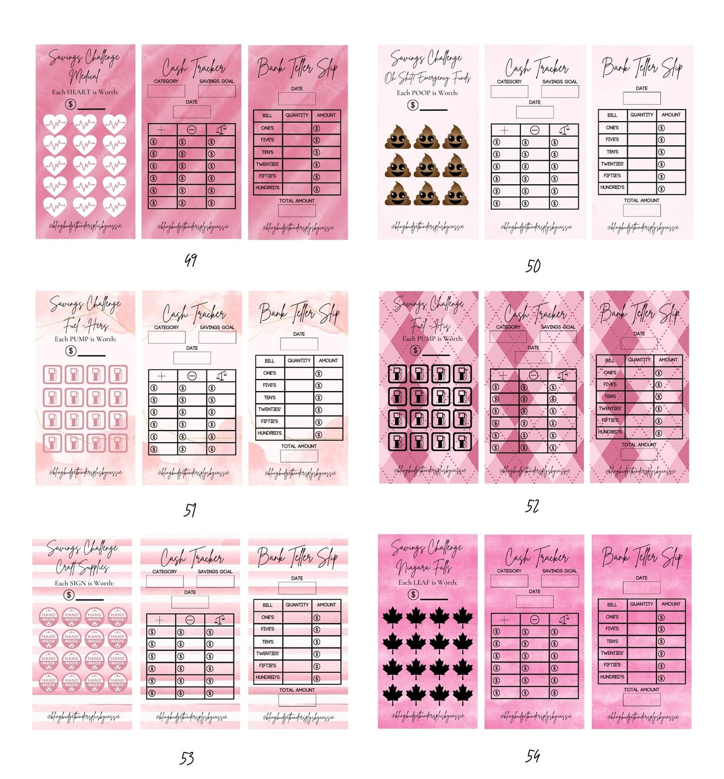 Budget Trackers - Pink Edition!