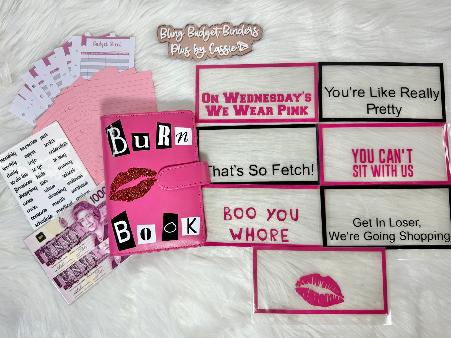 Mean Girls Budget Binder Package with Handcrafted Envelopes - A6