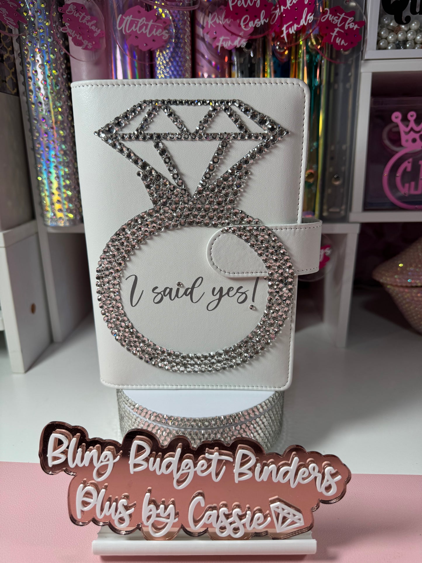 "I Said Yes" Engagement Ring Budget Binder Package with Handcrafted Envelopes - A6