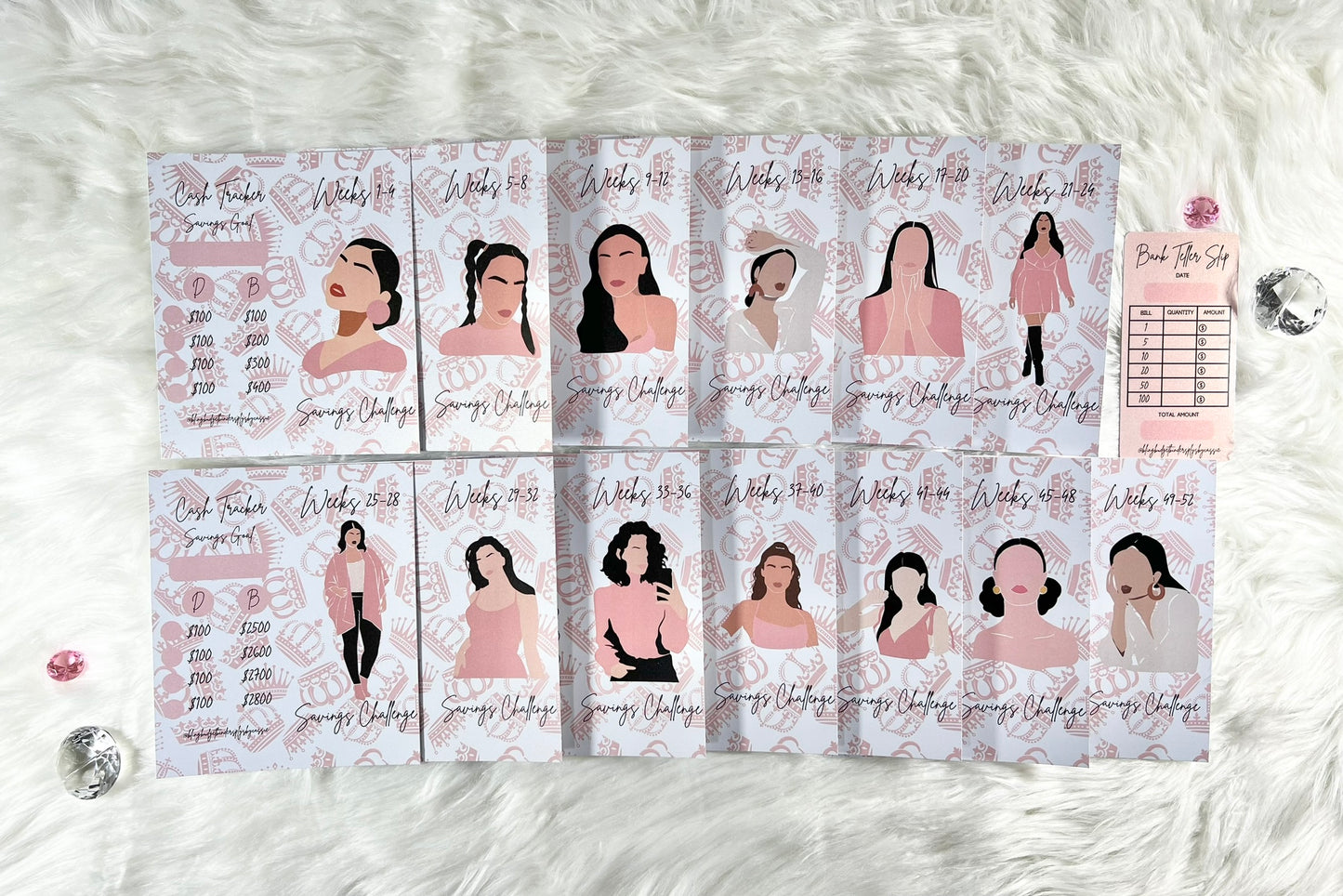 Queens 52 week Savings Challenge Envelopes - A6
