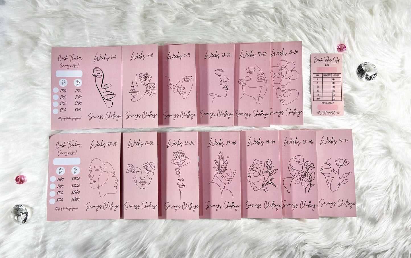 Queens 52 week Savings Challenge Envelopes - A6