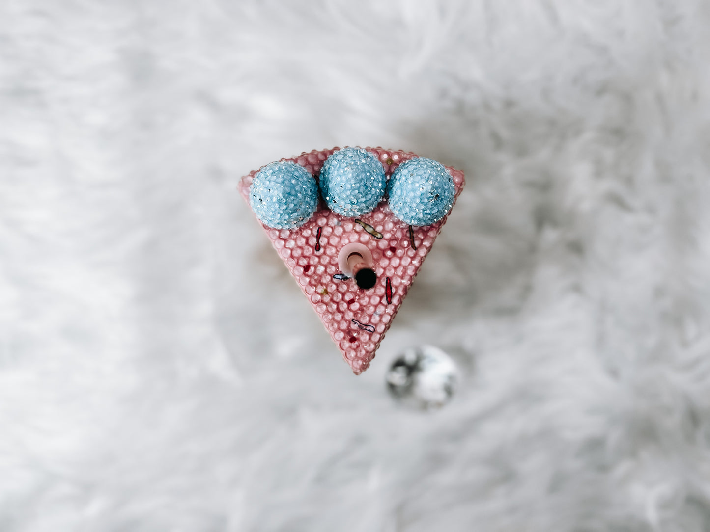 Transparent Glass Rhinestones Cake Tumbler