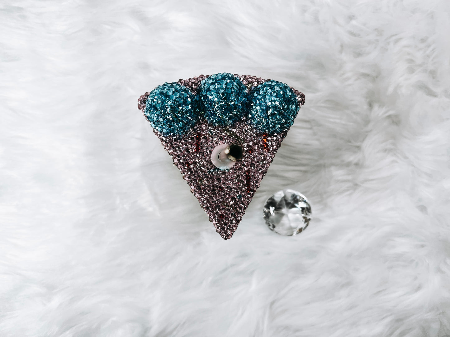 Rhinestone Glass Cake Tumbler