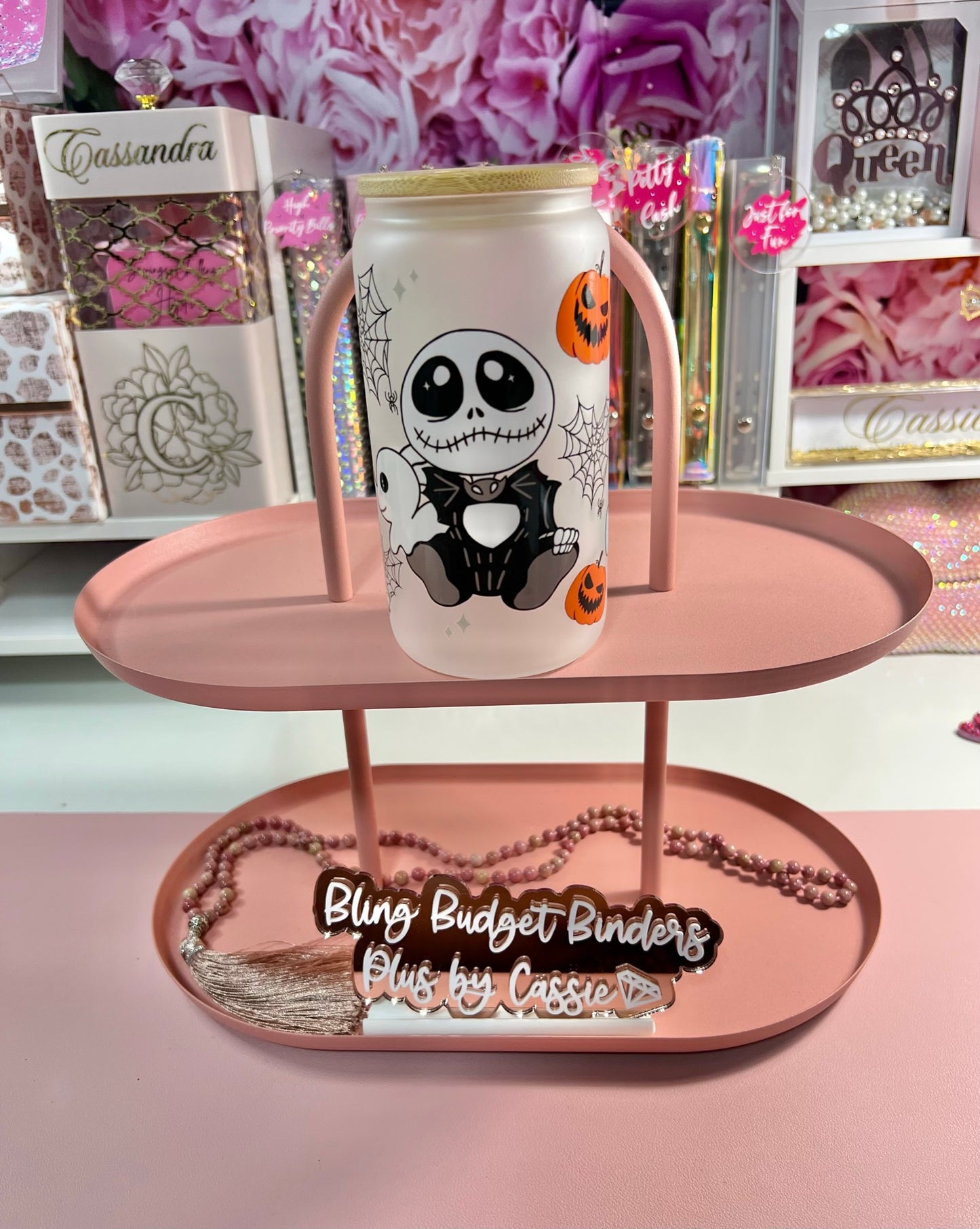 J/S and Friends Frosted 16oz Beer Can Glass