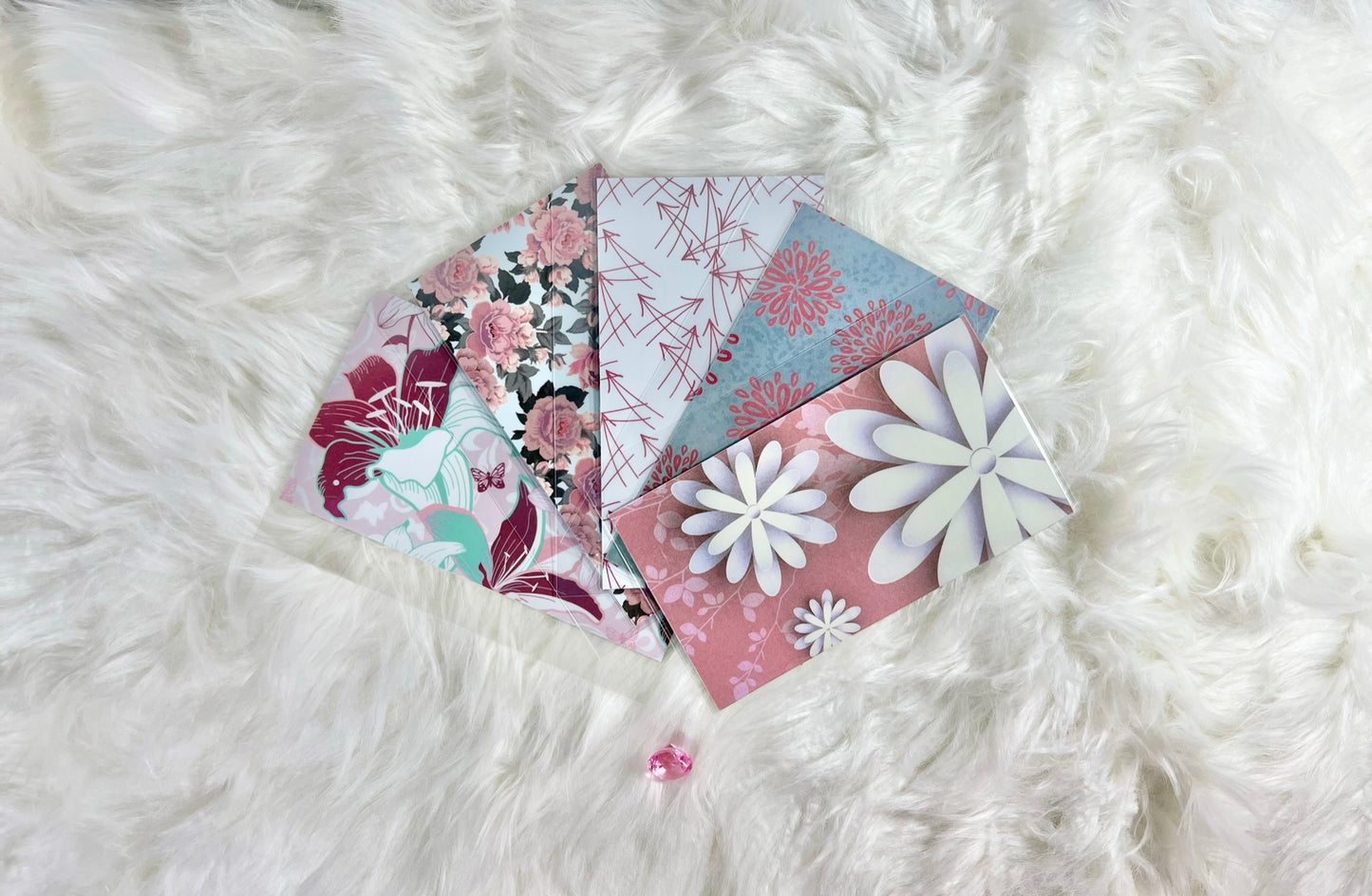 10 Piece Floral Handcrafted Envelopes - A6
