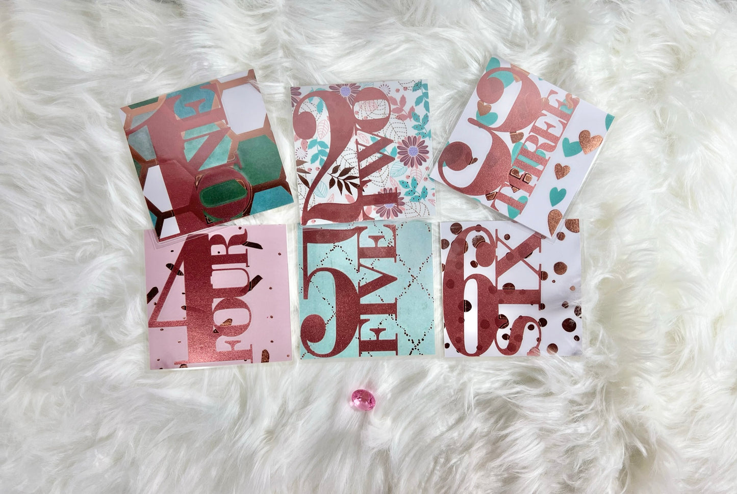 10 Rose Gold Pattern Handcrafted Envelopes - A6