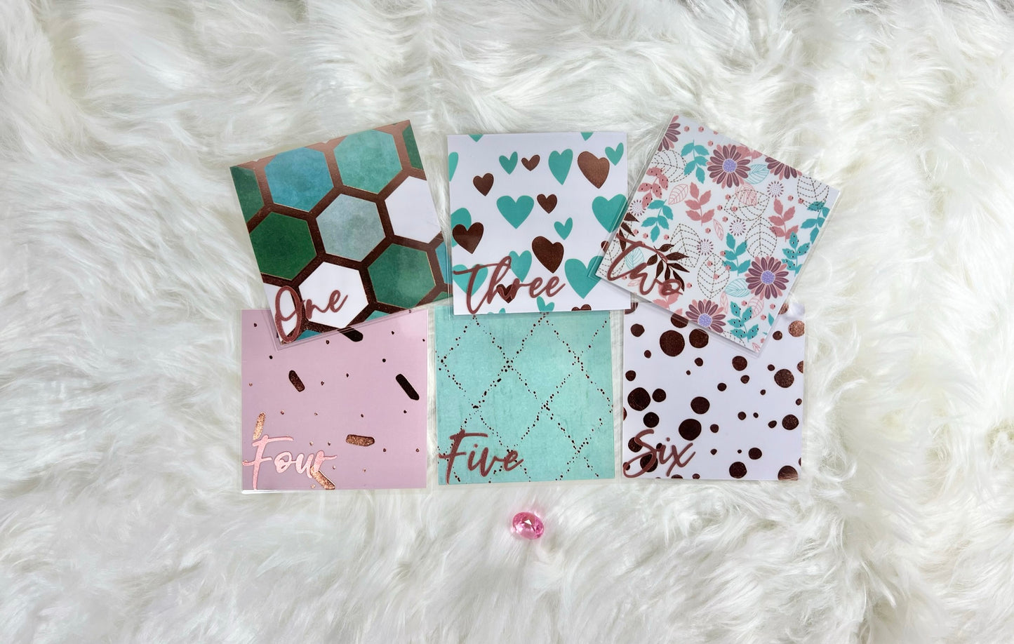 10 Rose Gold Pattern Handcrafted Envelopes - A6