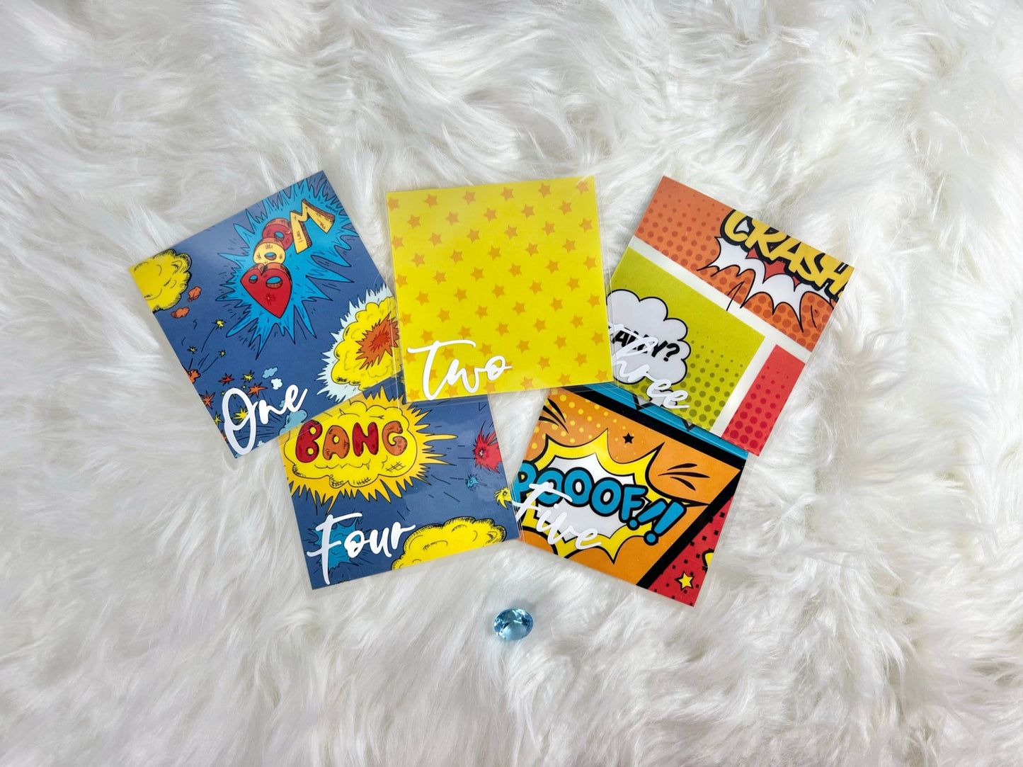 10 Piece Comic Book Handcrafted Envelopes - Style 1