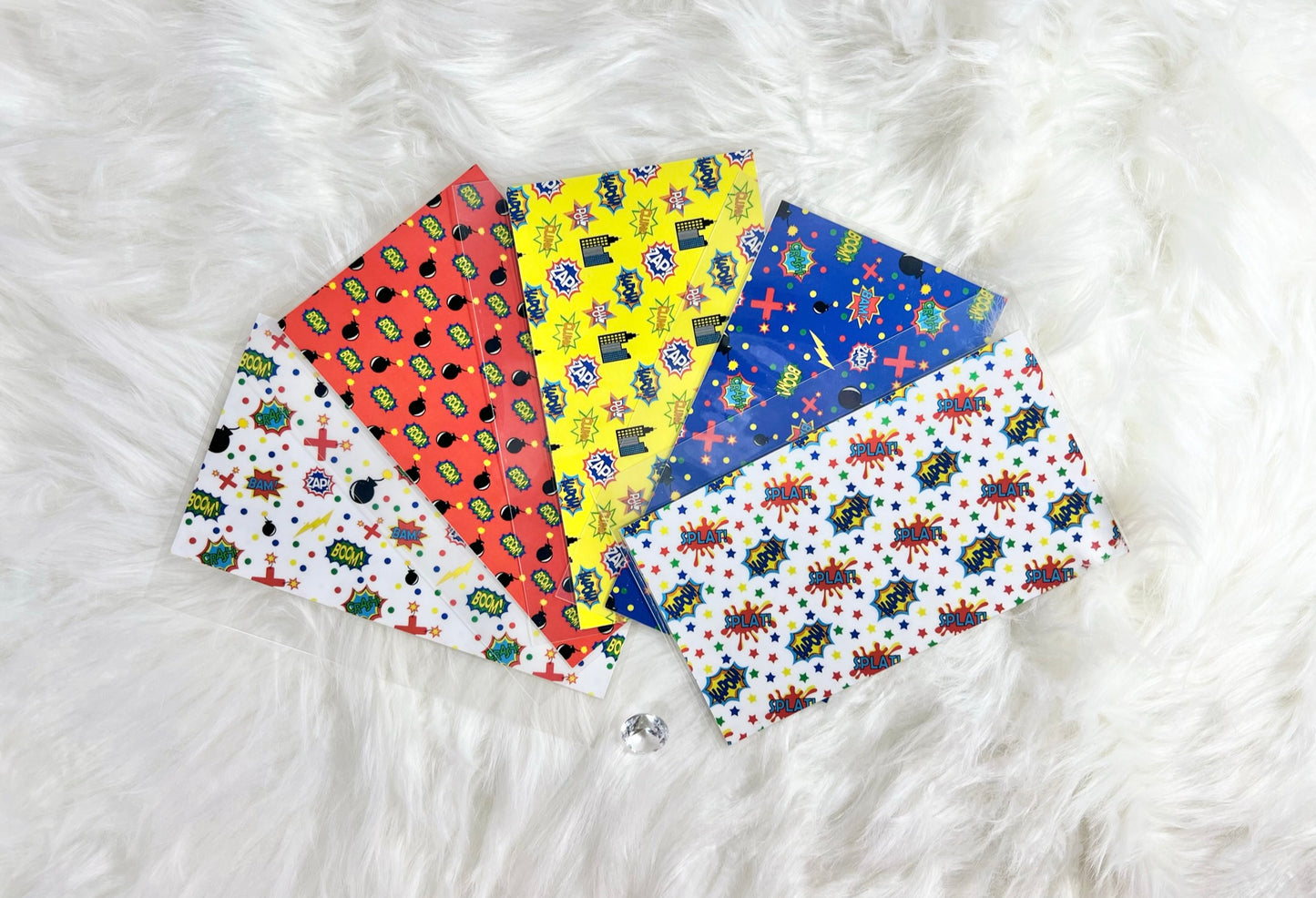 10 Piece Comic Book Handcrafted Envelopes - Style 2