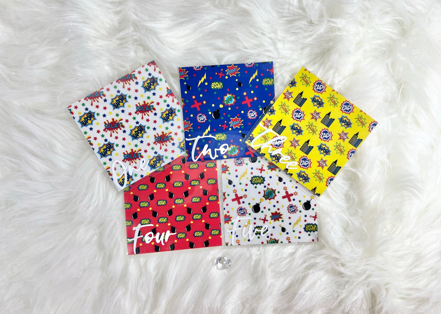 10 Piece Comic Book Handcrafted Envelopes - Style 2