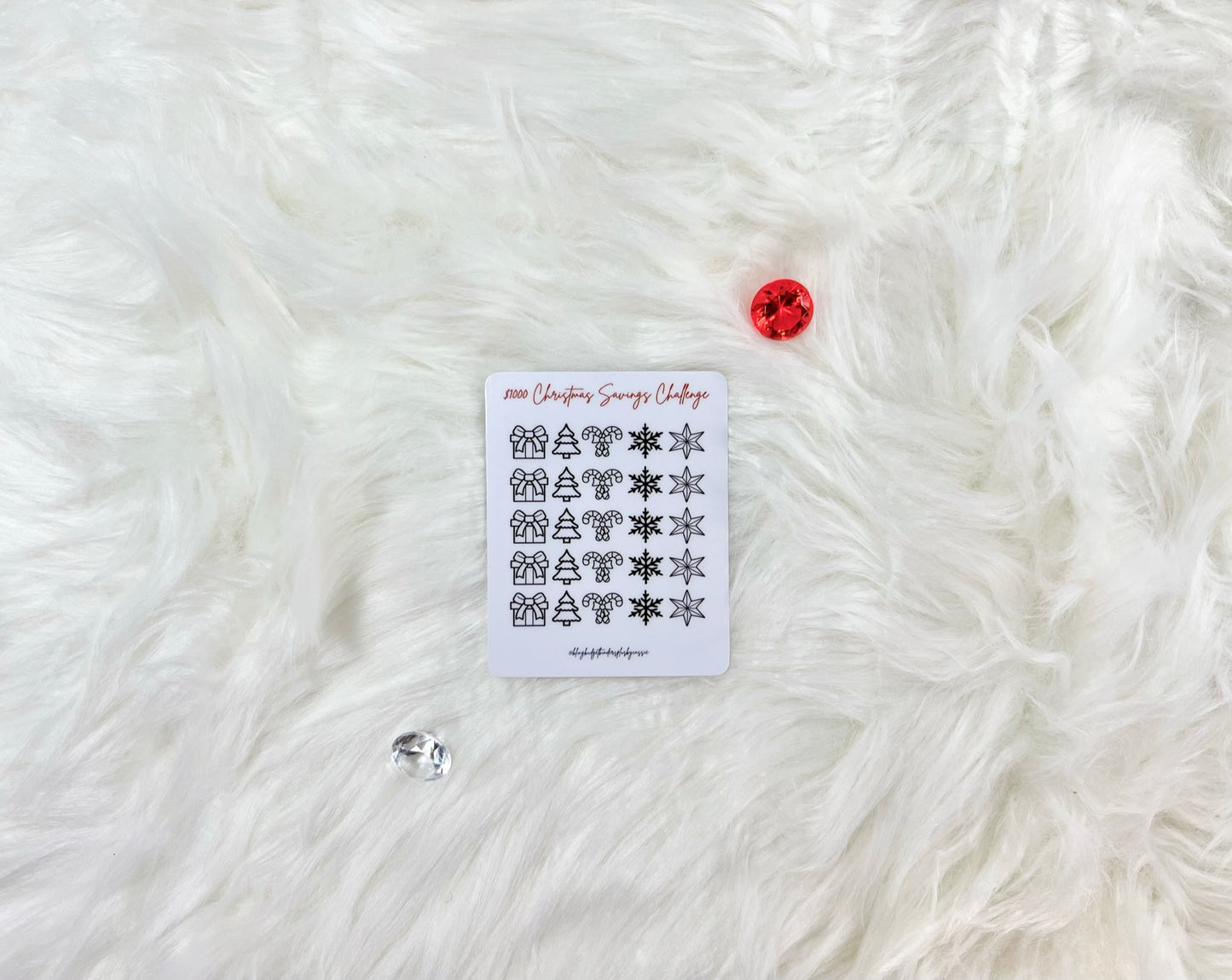 Christmas Mini Savings Challenge Bling Tin - Style 6