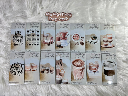 Coffee Lovers Budget Binder Package with Handcrafted Envelopes - A6