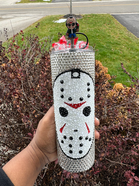 Camp 20 oz double wall rhinestone tumbler!