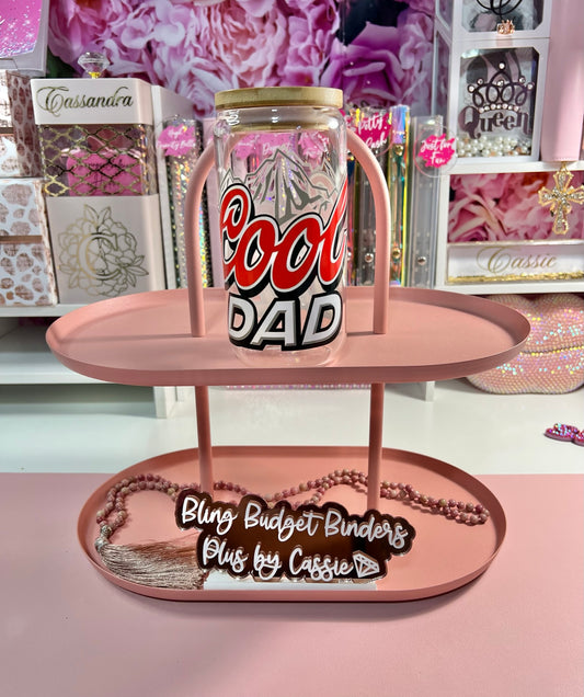 Cool Dad Clear 16oz Beer Can Glass