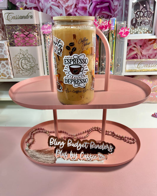 Coffee Expresso 16oz Glass Snow Globe