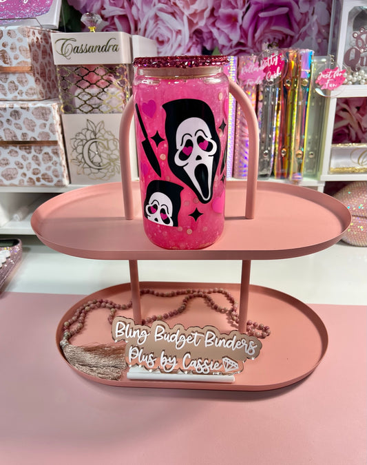 Scream - 16oz Pink Snow Globe Glass