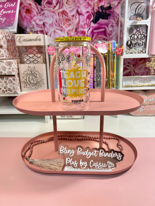 Teacher Clear 16oz Beer Can Glass