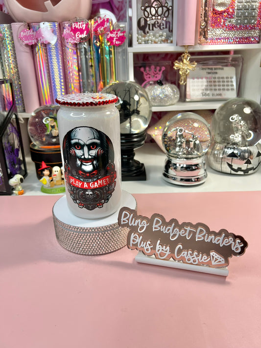 Play a Game Shimmer 16oz Beer Can Glass