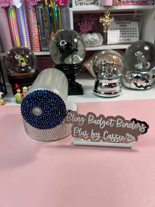 I See You Screamer Glow in the Dark (Blue) Shimmer 16oz Beer Can Glass