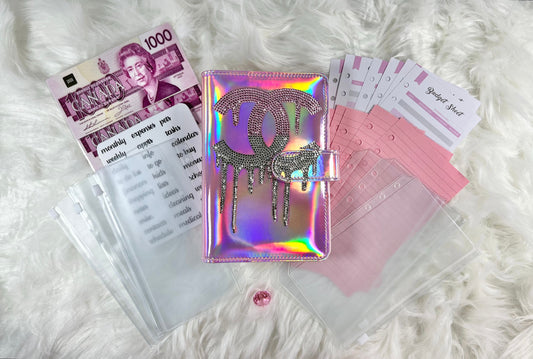 Double C Drip Budget Binder with PVC Envelopes Package - A6