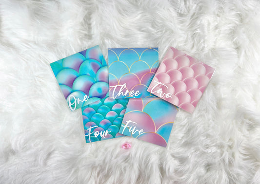 10 Piece Bubbles Mermaid Handcrafted Envelopes - Style 1