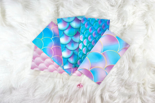 10 Piece Bubbles Mermaid Handcrafted Envelopes - Style 1