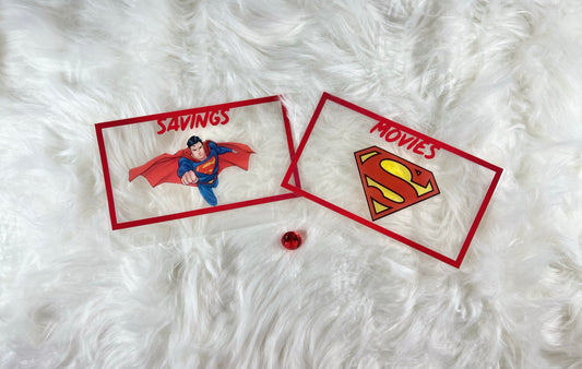 6 Piece Superman Handcrafted Envelopes - A6