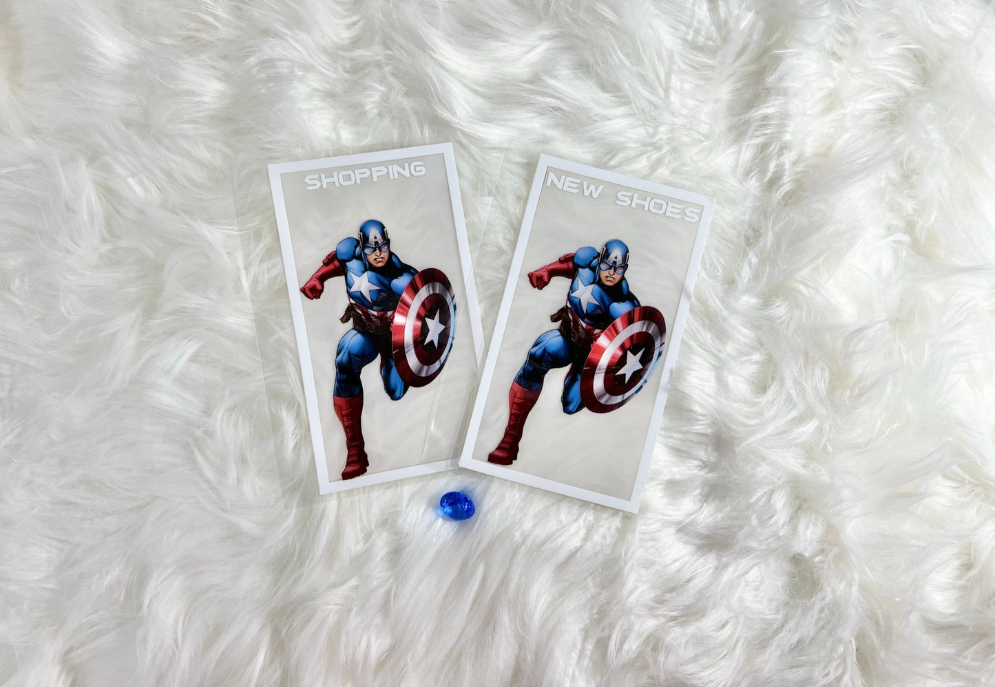 6 Piece Captain America Handcrafted Envelopes - A6