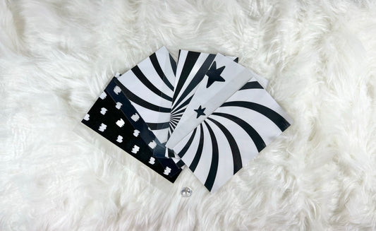 10 Piece Black and White Pattern Handcrafted Envelopes - Style 1