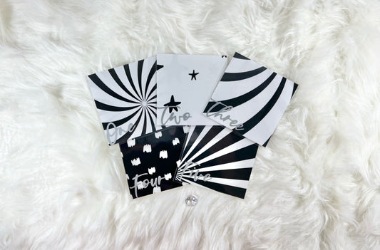 10 Piece Black and White Pattern Handcrafted Envelopes - Style 1