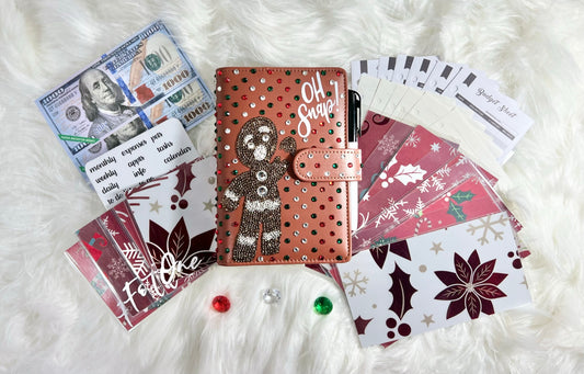 "Oh Snap" Gingerbread Man Budget Binder Package with Handcrafted Envelopes - Style 1 - A6