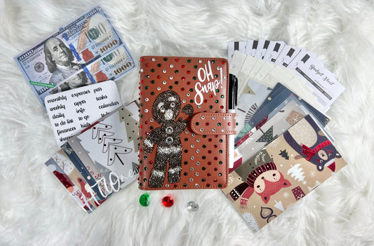 "Oh Snap" Gingerbread Man Budget Binder Package with Handcrafted Envelopes - Style 2 - A6