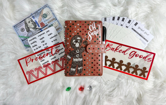 "Oh Snap" Gingerbread Man Budget Binder Package with Handcrafted Envelopes - Style 4 - A6