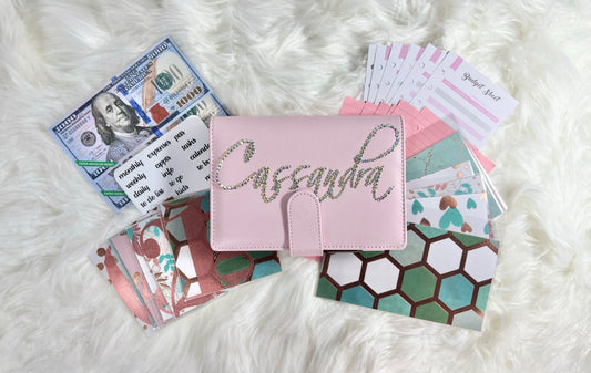 Name Budget Binder Package with Handcrafted Envelopes - Style 2 - A6