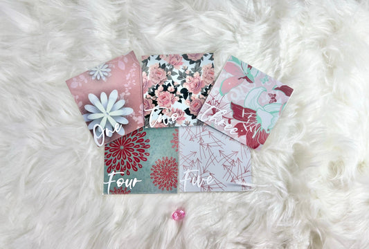 10 Piece Pocket Style Floral Handcrafted Envelopes - A6