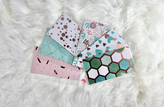 10 Rose Gold Pattern Handcrafted Envelopes - A6