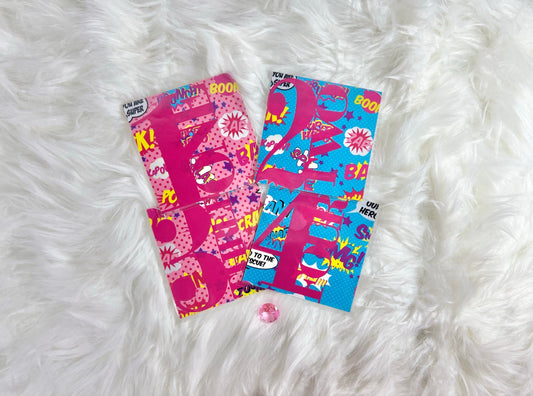 10 Piece Pink Comic Book Handcrafted Envelopes