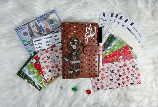 "Oh Snap" Gingerbread Man Budget Binder Package with Handcrafted Envelopes - Style 3 - A6