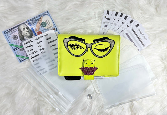 "The Flirt" Budget Binder Package with PVC Envelopes - A6