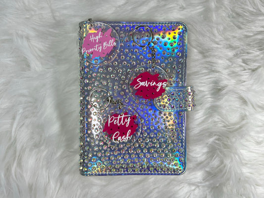 Transparent Rhinestone Binder Tags